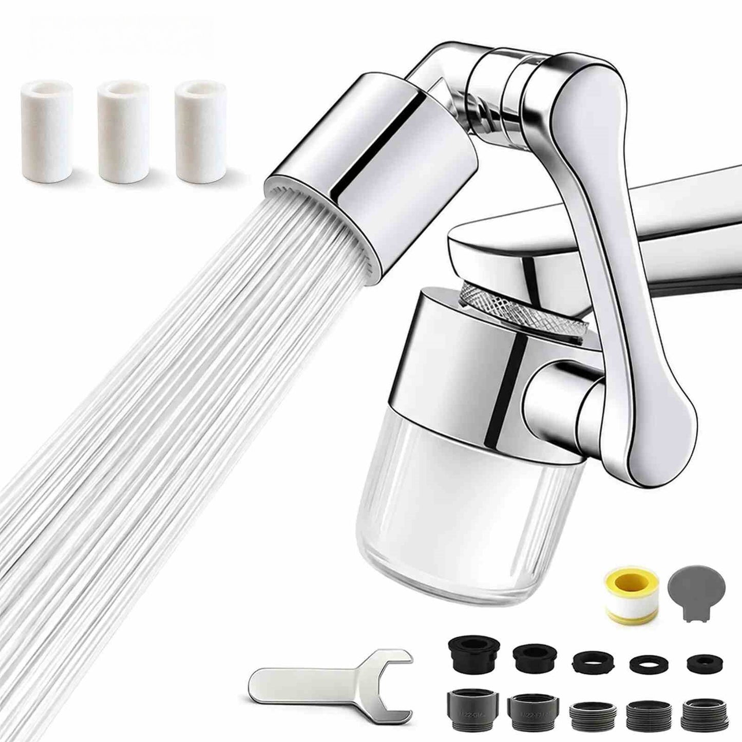 3D Swivel Filter Faucet Extender