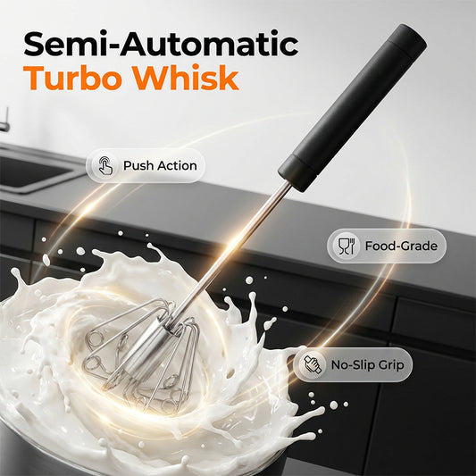 ✨Stainless Steel Semi-Automatic Hand Egg Beater