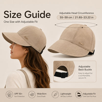 Women's Wide Brim Sun Visor Hat