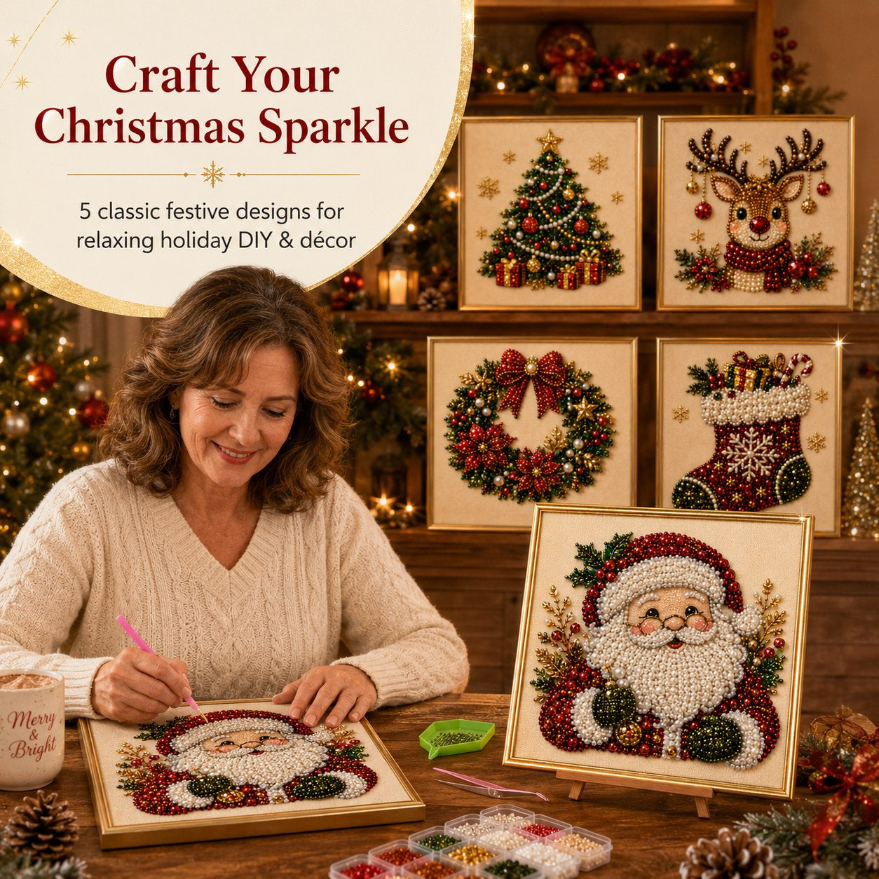 Christmas Pearl Art DIY Kit