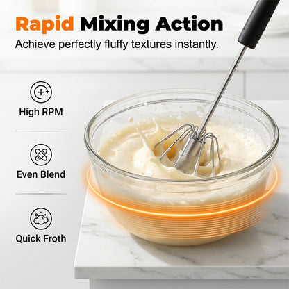 ✨Stainless Steel Semi-Automatic Hand Egg Beater