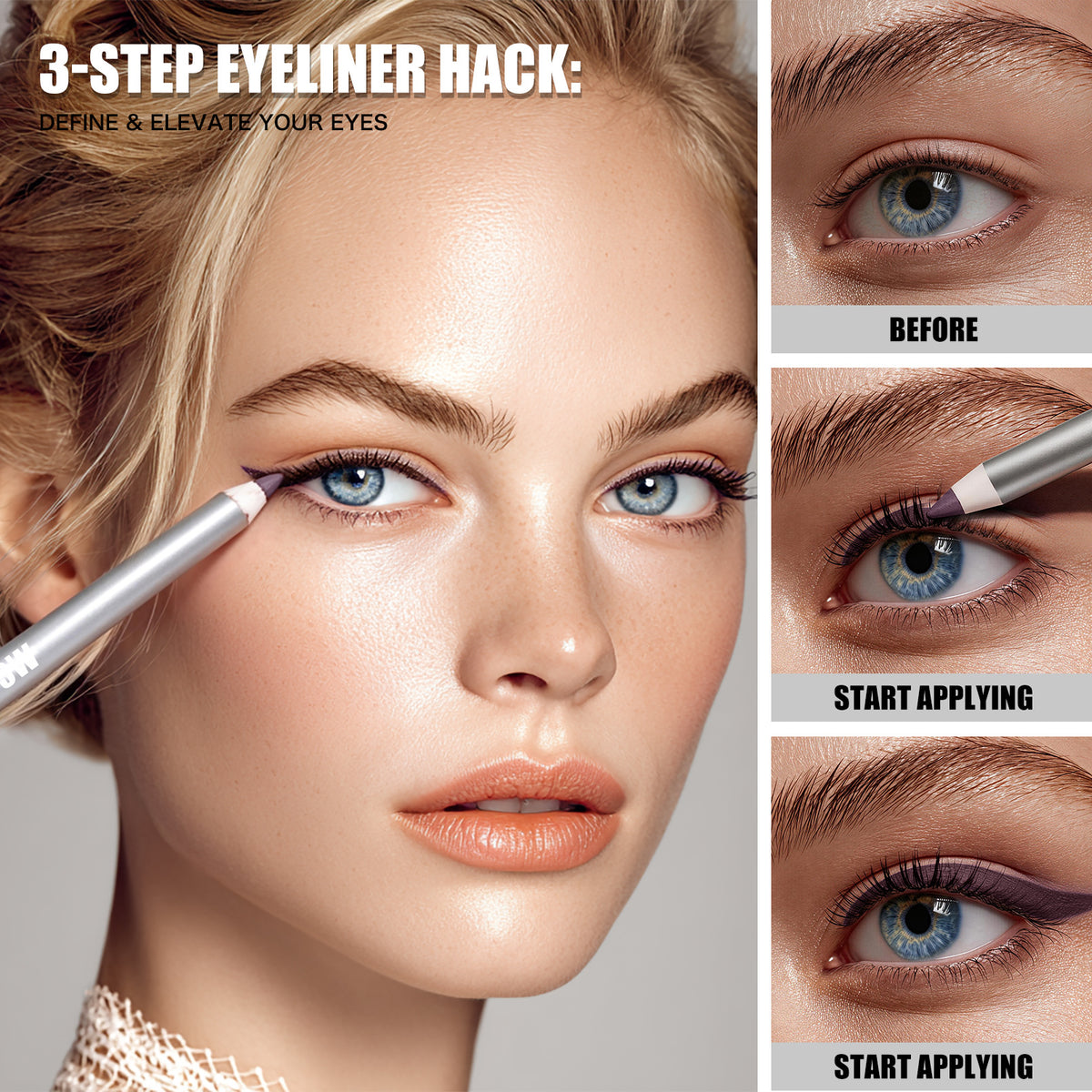 W3W Colored Eyeliner Gel Pen‑Waterproof Sweatproof Smudge‑Proof Long Lasting