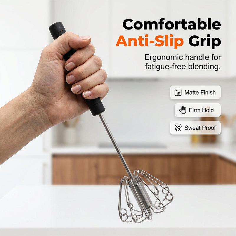✨Stainless Steel Semi-Automatic Hand Egg Beater