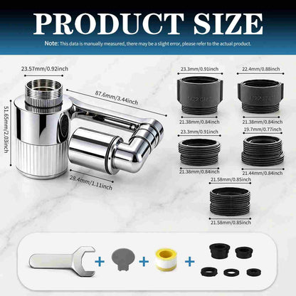 3D Swivel Filter Faucet Extender