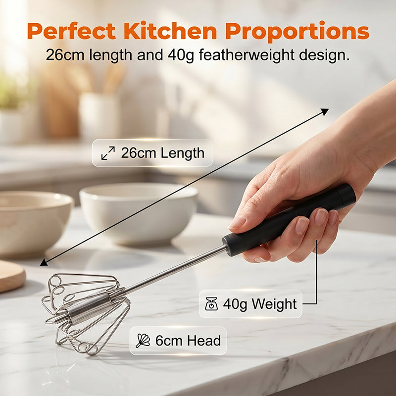 ✨Stainless Steel Semi-Automatic Hand Egg Beater