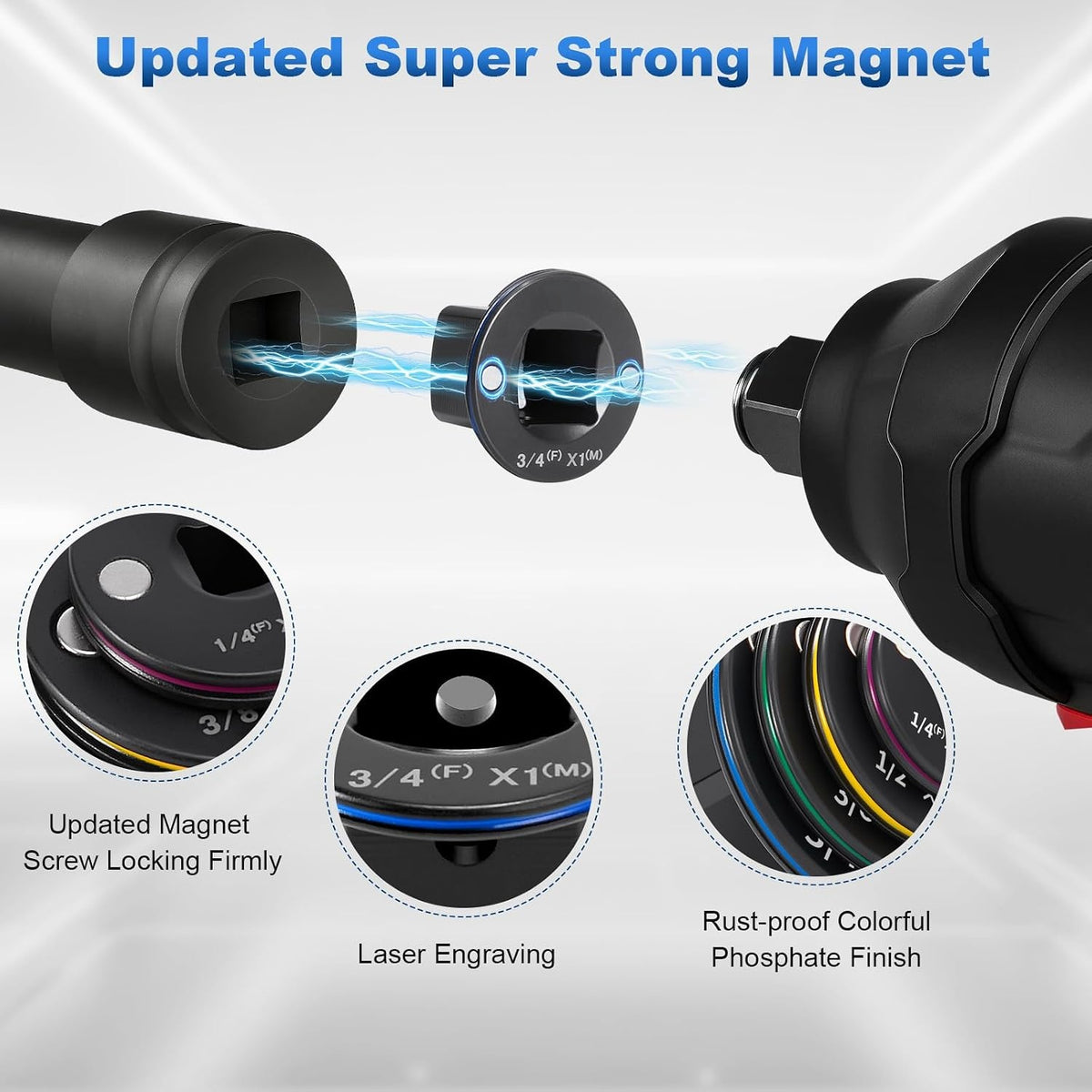 4PCS Low Profile Socket Adapter Set – The Ultimate Tool Upgrade For Tight Spaces
