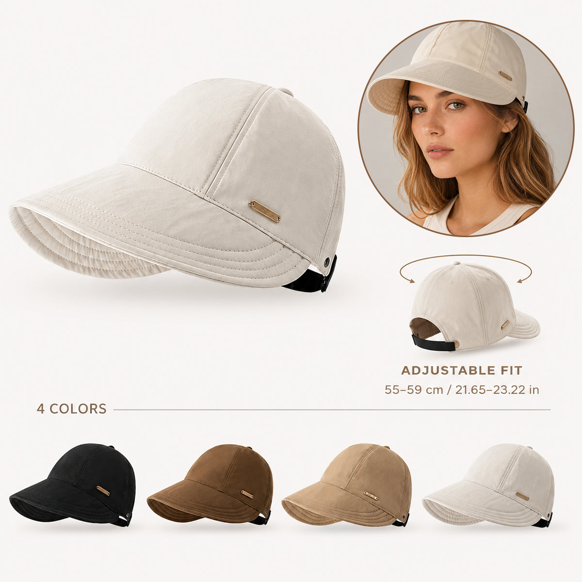 Women's Wide Brim Sun Visor Hat