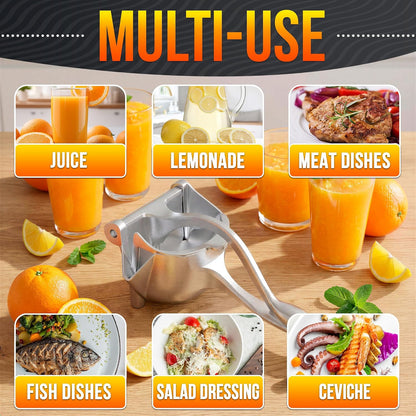 Food-Grade Aluminum Manual Squeezer for Lemons, Limes & Oranges