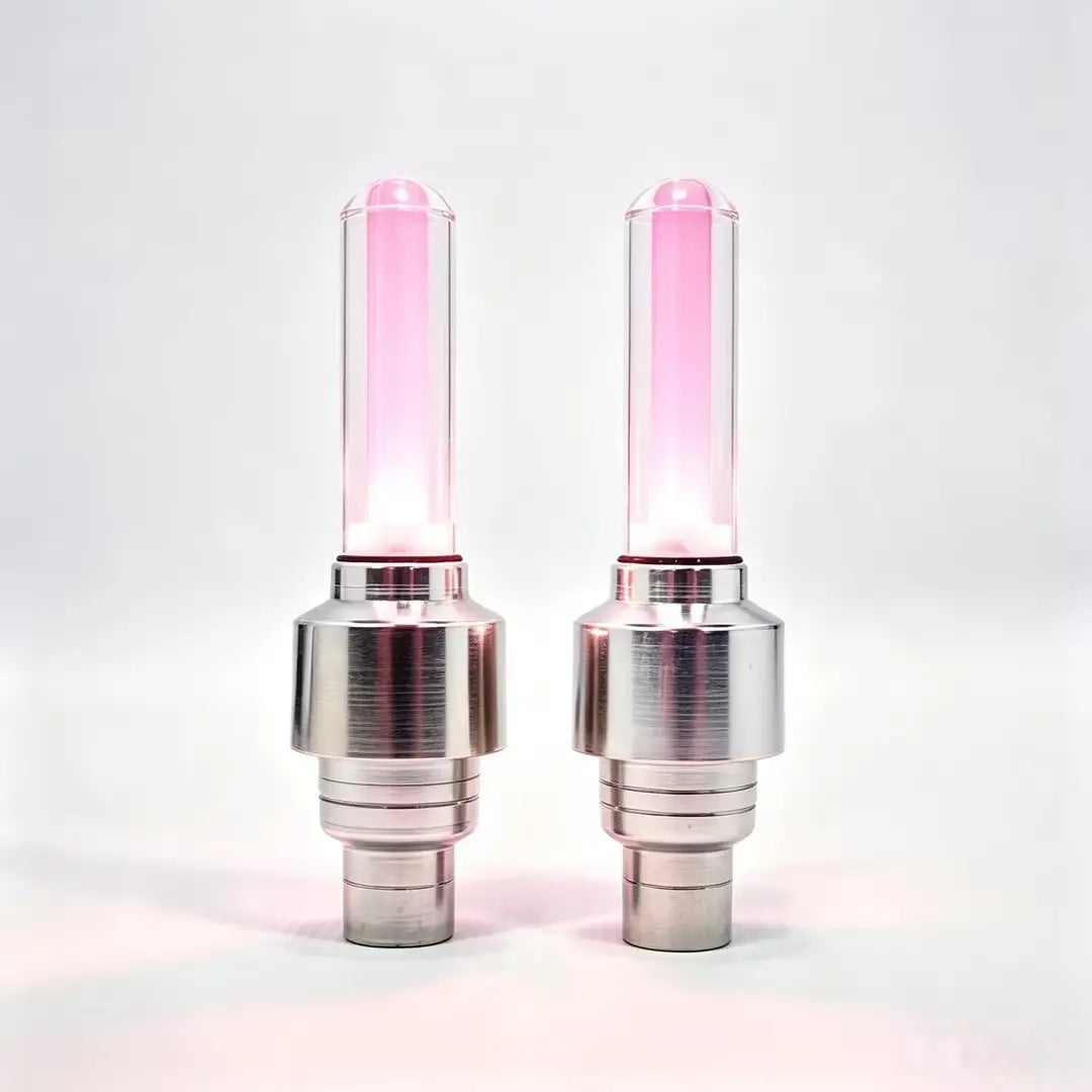 2 Pack Waterproof LED Tire Valve Stem Lights, Neon Glowing Wheel Accessories for Bicycles, Motorcycles, Electric Scooters & Cars, Night‑Time Safety Decor Lights