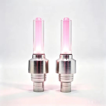2 Pack Waterproof LED Tire Valve Stem Lights, Neon Glowing Wheel Accessories for Bicycles, Motorcycles, Electric Scooters & Cars, Night‑Time Safety Decor Lights
